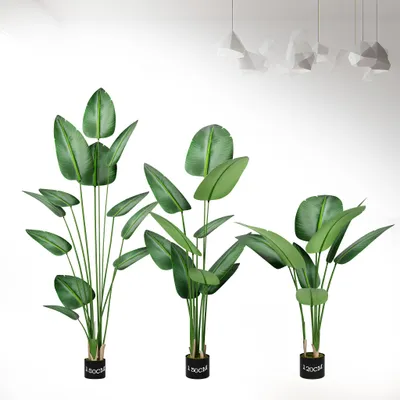 Image de UISEBRT 120cm Plante artificielle avec pot Plante artificielle Palmier migrateur artificiel Démontable pour extérieur Salon Balcon Chambre Chambre Décoration
