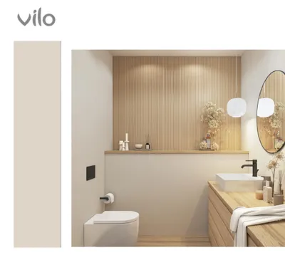 Obrázok produktu pre Vilo Záverečný profil XL – koncová lišta pre stenové panely s lamelovým vzhľadom – vodovzdorné príslušenstvo – 300 cm – saténovo krémová