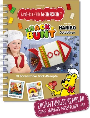Produktbild von Kinderleichte Becherküche Buch - Band 10 - Back bunt mit den Haribo Goldbären (DIN-A5)