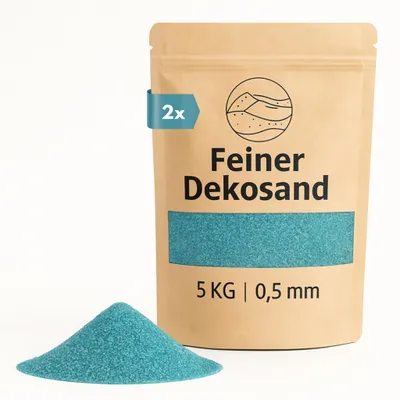 Produktbild von Deko-Sand türkis 10 kg für Vasen, Gläser & Streudeko