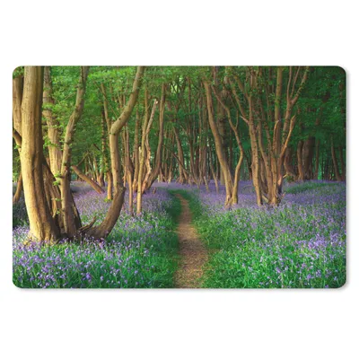 Produktbild von MuchoWow® Mauspad Mousepad Wald - Weg - Blumen 27x18 cm - Mousepads - Maus Mat - Pad - Mausunterlage - Büroartikel - Desk Matten