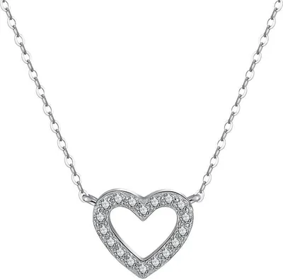 Produktbild von Elanea Herzcollier aus 925 Silber mit Zirkonia – Silber