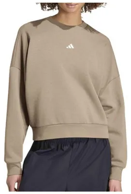 Imagen del producto de Sudadera Adidas Essentials Small Logo Feelcozy Sweatshirt "Khaki Six / White" para Mujer