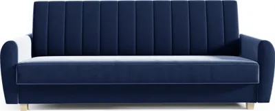 Produktbild von Schlafsofa Bern Dunkelblau - Couch mit Schlaffunktion und Bettkasten, Wohnzimmermöbel, Schlafsofa, Bettsofa Wohnzimmerset,