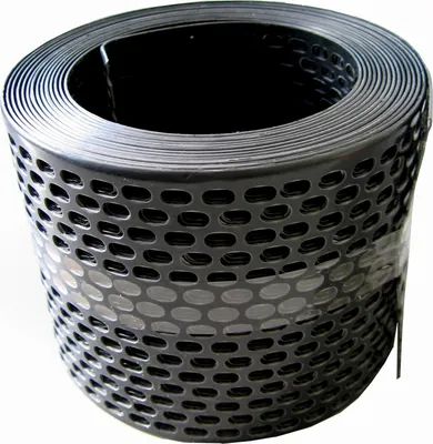 Produktbild von Traufgitter 180 mm schwarz / Rolle a 5 lfm