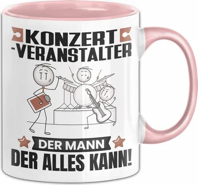 Produktbild von Konzertveranstalter Tasse Geschenk für Konzertveranstalter Der Mann Der Alles Kann Geschenkidee zum Geburtstag (Rosa)