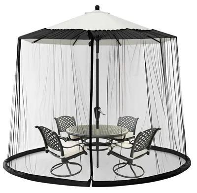 Image de Filet anti-moustiques pour parasols de 250 à 300 cm, avec pied réglable
