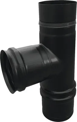 Produktbild von Pellet-Ofenrohr-Kapselknie Bertrams Ø 80 mm pulverbeschichtet schwarz