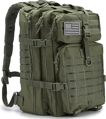 Produktbild von PolkaHome® 45L Tactischer Militärrucksack für Herren – Outdoor MOLLE Survival- & Wanderrucksack