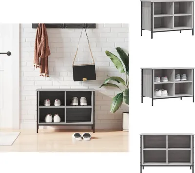 Obrázok produktu pre vidaXL Botník sivý Sonoma 69x35x50 cm Materiál na báze dreva - Regály a skrinky na topánky