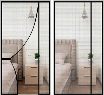 Immagine prodotto di Tenda zanzariera nera per balconi - Autoadesiva - 80x225 cm