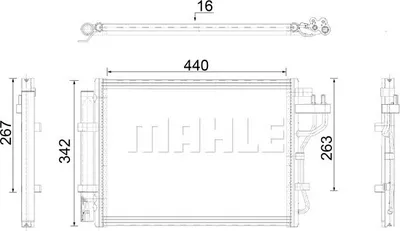 Produktbild von MAHLE AC 917 000P Kondensator Klimaanlage Klimakondensator für HYUNDAI i10 (IA) +Trockner