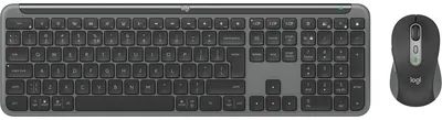 Produktbild von Logitech Signature Slim Combo MK950, Kabellos, RF Wireless + Bluetooth, Scherenschalter, QWERTZ, Graphit, Maus enthalten