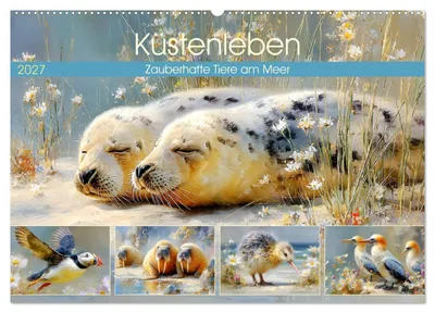 Produktbild von Küstenleben. Zauberhafte Tiere am Meer (Wandkalender 2027 DIN A2 quer), CALVENDO Monatskalender