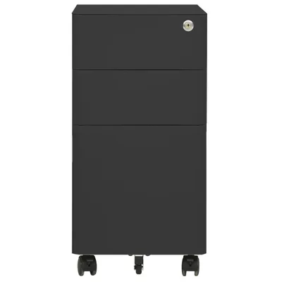Zdjęcie produktu dla vidaXL Szafka na dokumenty z kółkami antracyt 30x45x59 cm stal