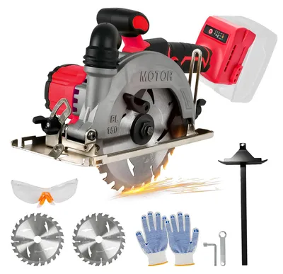 Productafbeelding van 15,2 cm accu-cirkelzaag met 2 zaagbladen van 150 mm en zaagdiepte 50 mm
