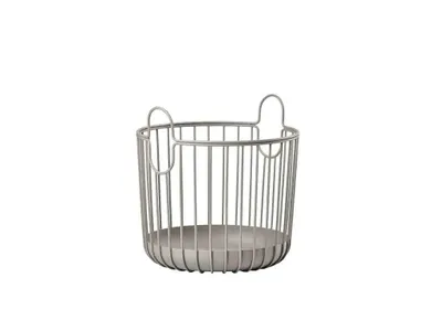Produktbild von Zone Denmark Korb Inu, Metallkorb, Wäschekorb, Dekokorb, Übertopf, Metall, Taupe, Ø 20 cm, 28264
