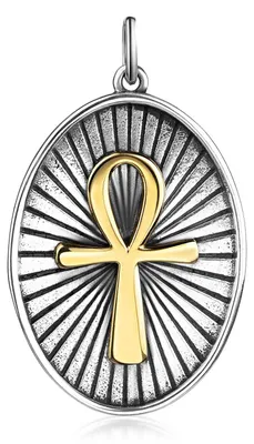 Produktbild von MATERIA by Matthias Wagner Ankh Anhänger Ägyptisches Kreuz 925 Sterling Silber vergoldet KA-293