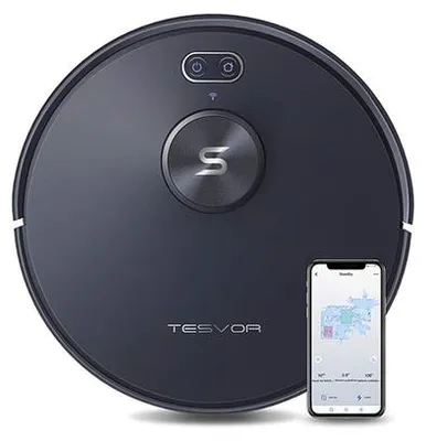 Produktbild von TESVOR S6 Roboter-Staubsauger, Trocken-/Wischsaugen, 22 Watt, TierhaarbÃ1/4rste