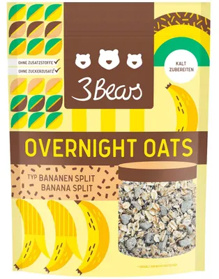 Immagine prodotto di 3Bears 7000711 3Bears Overnight Oats - Bananen Split 400,0 g
