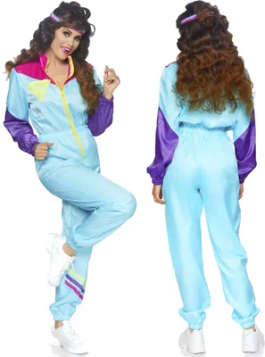 Produktbild von 80er Jahre Skianzug Karneval Faschingskostüm Damen Größe: M-L