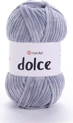 Produktbild von YarnArt Dolce Wolle, Kuschelweich, Plüschgarn, Hellgrau, 100% Polyester, 120m