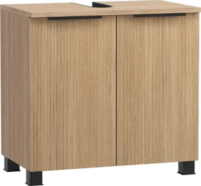 Produktbild von Waschbeckenunterschrank - B 60 cm - 2 Türen - Tiara Eiche Nachbildung