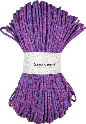 Produktbild von 5 mm geflochtene Baumwollschnur, Farbmix-Melange wie abgebildet, 100 m, Makramee-Seil, Makramee-Schnur, geflochtene Schnur, Häkelschnur, Strickschnur