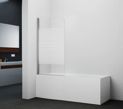 Immagine prodotto di MARWELL Pulse 1 schermo pieghevole per vasca da bagno, a 1 anta, 80x40 cm - Schermo doccia per vasca da bagno in bianco - Cabina doccia