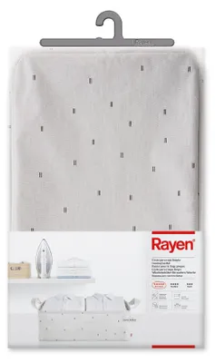 Waschkorb 60 x 40 x 20 cm, 60 Liter, ecru mit schwarzem Muster