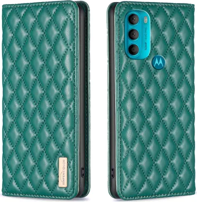Produktbild von Moto G71 5G Hülle, Elegant Bookstyle Flip Leder Kartenfächer Schutzhülle mit Ständer für Motorola Moto G71 5G Grün