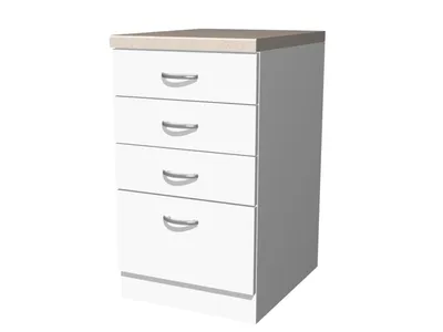 Produktbild von Schubkastenschrank - 50 cm breit - Weiß – Witus