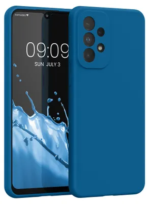 Produktbild von kwmobile Handyhülle für Samsung Galaxy A33 5G Hülle - Case Silikon - Kabelloses Laden - Schutzhülle Cover in Blue Reef