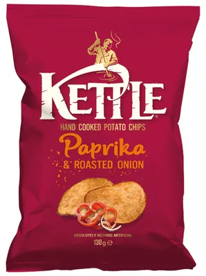 Produktbild von Kettle Chips Paprika & Roasted Onion 130g