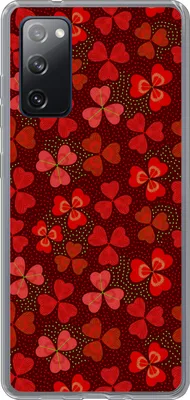 Produktbild von MuchoWow® Handyhülle Schutzhülle Hülle für Telefoonhoesje Samsung Galaxy S20 FE Muster - Klee - Rot Silikon Softcase Handy Hülle - Abdeckung