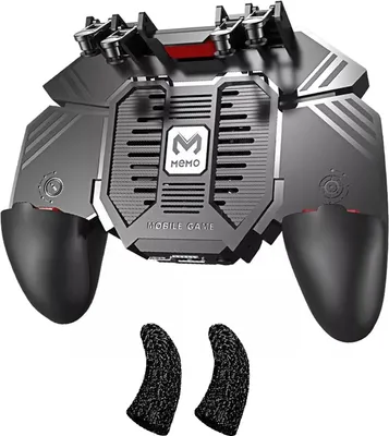 Produktbild von 4000mAh Controller mit 2 Gaming Handschuhen PUBG Fortnite Call of Duty Mechanischer Trigger, Akku, Telefonkühler
