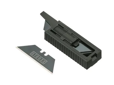 Produktbild von Stroxx Ersatzklingen Trapez schwarz, 10 Stück, langlebige Schneidklingen für Sicherheitsmesser