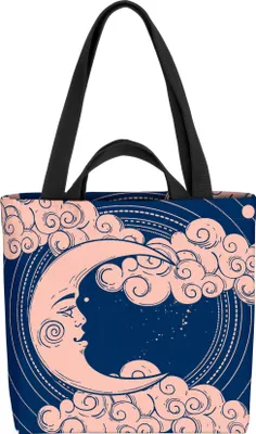 Produktbild von VOID Mond Sterne Astrologie Tasche 33x33x14cm,15l Einkaufs-Beutel Shopper Einkaufs-Tasche Bag