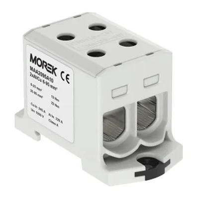 Obrázek produktu pro Hlavní kabelová svorka 4x6-95mm2 šedá 1P OTL 95-2 MAA2095A10 Morek 4115