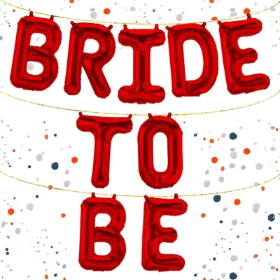 Produktbild von Folienballon Schriftzug Bride to be, Rot, ca. 40 cm für Luftbefüllung