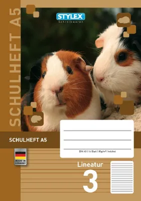 Produktbild von Stylex 29703 Schulheft, Lineatur 3, DIN A5, 16 Blatt