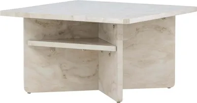 Zdjęcie produktu dla FURNLUX Stolik kawowy Alesund Beige 75cm / Hauptfarbe: Beige / Abmessungen: 75 x 75 x 42 cm