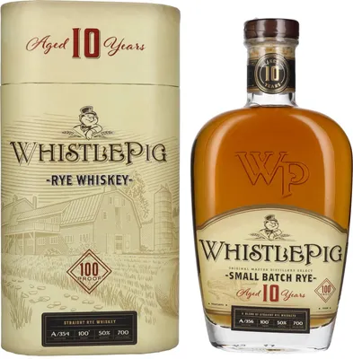 Image de WhistlePig 10 Years Old SMALL BATCH RYE Whiskey 50% Vol. 0,7l en boîte cadeau