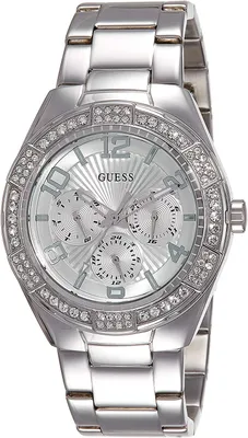 Produktbild von Guess W0729L1 Damen-Armbanduhr, Edelstahl-Gehäuse, Metall-Armband