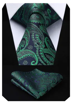 Productafbeelding van Stropdas en pochet - Bloemen paisley - Bruiloft set voor heren