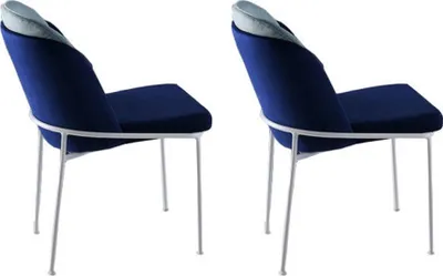 Produktbild von Skye Decor, Dore 182 V2, Stuhlset (2 Stück), Dunkelblau, 100 % METALL, 54 x 55 x 86 cm