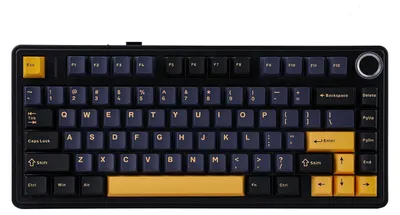 Image de Clavier mécanique compact 75% - Bluetooth sans fil, USB-C - Rétroéclairage RGB - Noir
