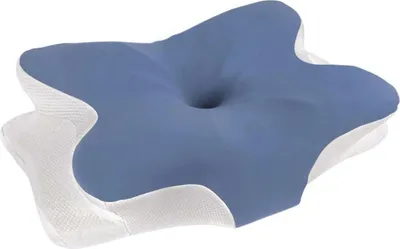 Obrázek produktu pro Polštář na krk z paměťové pěny, ergonomický design, úleva od bolesti, modrý