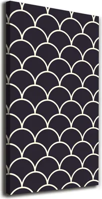 Produktbild von Tulup Leinwandbild® - 70x140cm - Wandkunst - Drucke auf Leinwand - Leinwanddruck - Wohnzimmer Wanddekoration XXL - Wohnung Deko Kunstdrucke - Sonstige - Grau - Fischschuppen