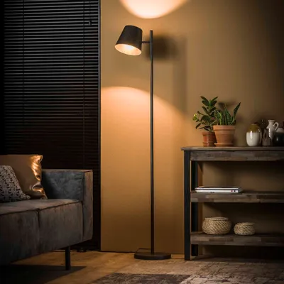 Produktbild von Industrielle Stehlampe – 1 Lampe – verstellbarer Metallschirm